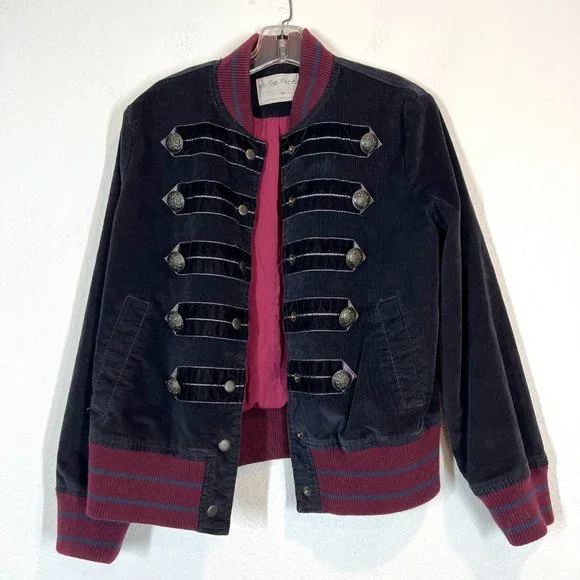 We the Free People Atlas Vintage Corduroy Bomber Jacket XS Military - Picture 6 of 14